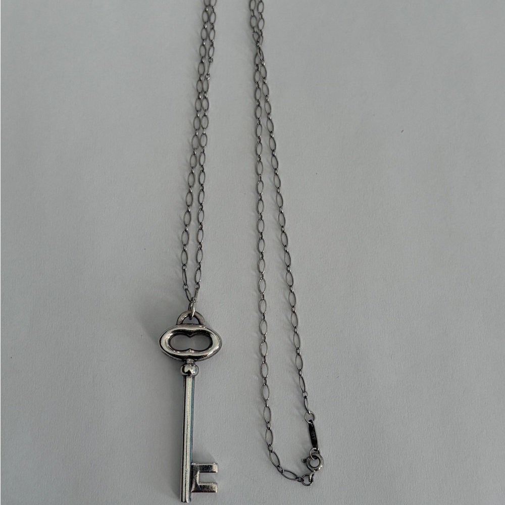 Silver Key Pendant Necklace